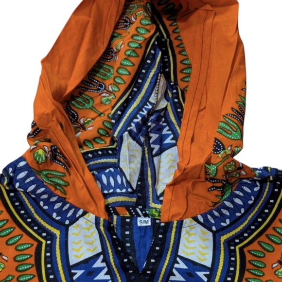 Vibrant Dashiki Hoodie Unisex S/M - Picture 2 of 3